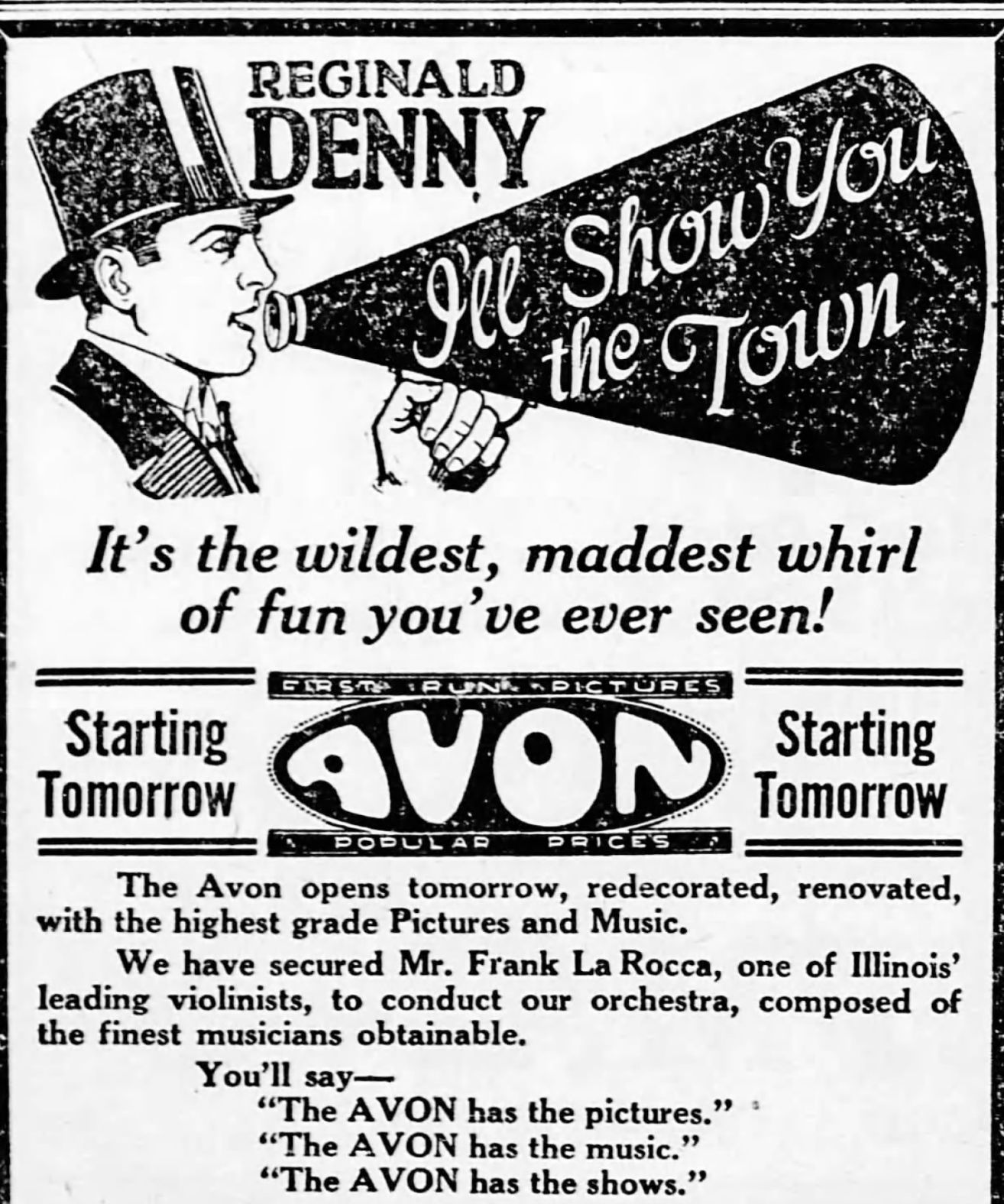 I'll show you the town